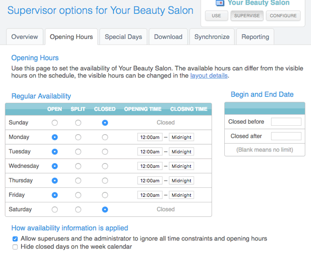 Add staff members to your salon online booking schedule