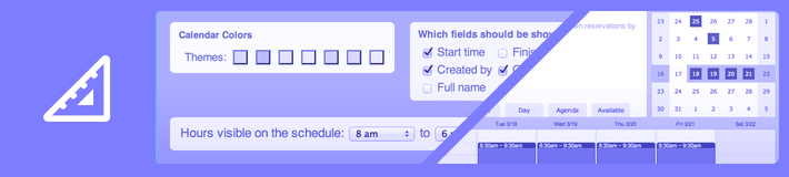 Booking scheduler layout options