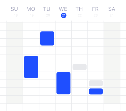 Schematic image of calendar synchronization