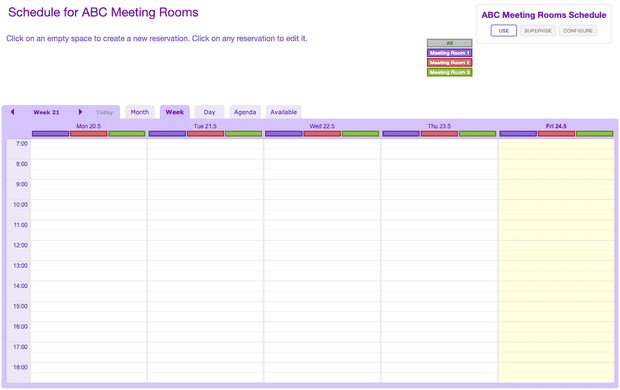 meeting room booking system demo