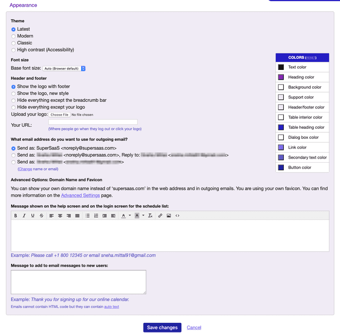 Layout Settings