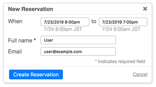 Popup with time zone and date displaying