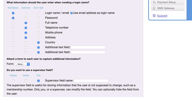 Registration details